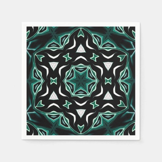 Afrikanisch-afrikanisches Muster kaleidoscope Serviette (Vorderseite)