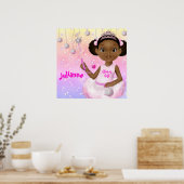 Afrikanisch-Amerikanerin Fairy Princess Ballerina Poster (Küche)