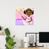 Afrikanisch-Amerikanerin Fairy Princess Ballerina Poster (Heimbüro)