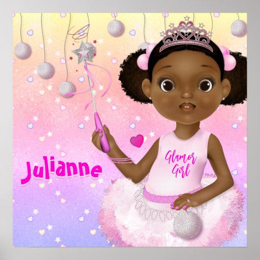 Afrikanisch-Amerikanerin Fairy Princess Ballerina Poster (Vorne)