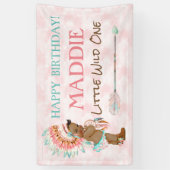 Afrikanisch-Amerikanerin Girl Headdress Indianerin Banner (Vertikal)