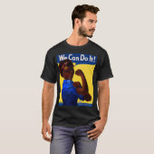 Afrikanisch-Amerikanerin Rosie The Riveter Black H T-Shirt (Vorne ganz)