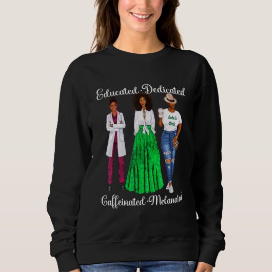 Afrikanisch-amerikanisch ausgebildet, koffeiniert sweatshirt (Vorderseite)