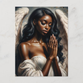 Afrikanisch-Amerikanische Angel-Frau Prachen Postkarte