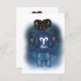 Afrikanisch-Amerikanische Aries Zodiac Sign Birthd Einladung