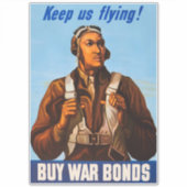 Afrikanisch-amerikanische Aviatoren kämpfen Pilote Aufkleber (Vorderseite)