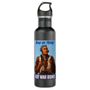 Afrikanisch-amerikanische Aviatoren kämpfen Pilote Edelstahlflasche