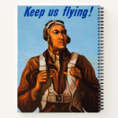 Afrikanisch-amerikanische Aviatoren kämpfen Pilote Notizblock (Rückseite)