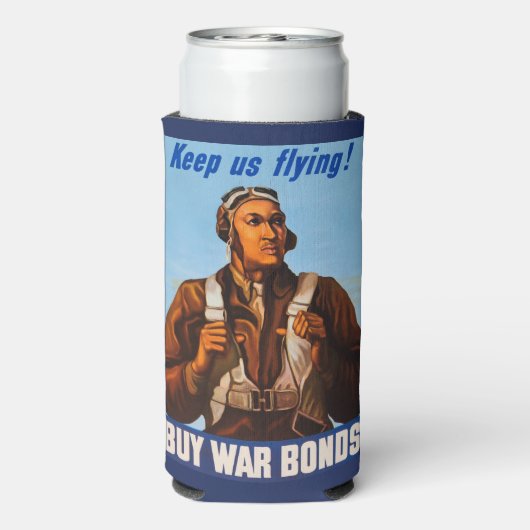 Afrikanisch-amerikanische Aviatoren kämpfen Pilote Selters Dosenkühler (Seltzer Rückseite)