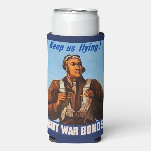 Afrikanisch-amerikanische Aviatoren kämpfen Pilote Selters Dosenkühler (Seltzer Vorderseite)