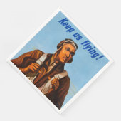 Afrikanisch-amerikanische Aviatoren kämpfen Pilote Serviette (Ecke)