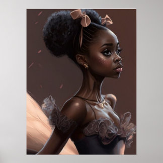 Afrikanisch-amerikanische Ballerina, Liebe Poster