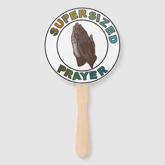 Afrikanisch-amerikanische betende Hände übergroß Fächer (Vorderseite)