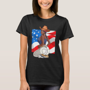 Afrikanisch-amerikanische Braids am 4. Juli schwar T-Shirt
