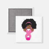 Afrikanisch-amerikanische Brustkrebserkrankung Sch Magnet (Vorderseite/Rückseite)