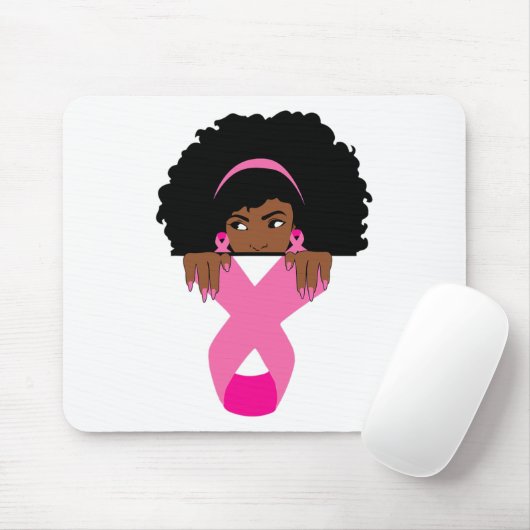 Afrikanisch-amerikanische Brustkrebserkrankung Sch Mousepad (Mit Mouse)