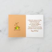 Afrikanisch-amerikanische Dancerin Happy Birthday  Karte (Innenseite)