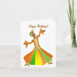 Afrikanisch-amerikanische Dancerin Happy Birthday Karte