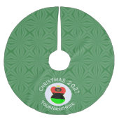 Afrikanisch-Amerikanische Engel-Weihnachtsfahne Pe Polyester Weihnachtsbaumdecke (Vorderseite)