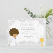 Afrikanisch-Amerikanische Erste Kommune Damask Dankeskarte (Stehend Vorderseite)