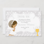 Afrikanisch-Amerikanische Erste Kommune Damask Dankeskarte (Vorderseite)