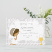 Afrikanisch-Amerikanische Erste Kommune Damask Dankeskarte (Stehend Vorderseite)