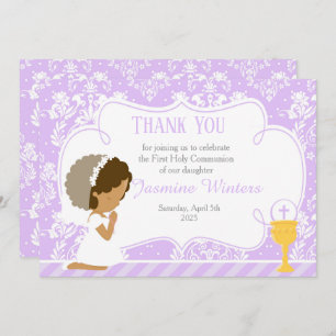 Afrikanisch-Amerikanische Erste Kommune Damask Dankeskarte