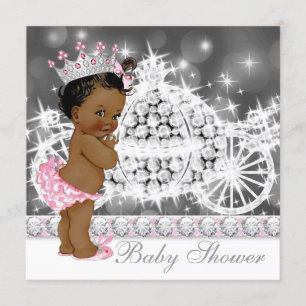 Afrikanisch-amerikanische Ethnic Princess Baby Sho Einladung