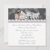 Afrikanisch-amerikanische Ethnic Princess Girl Bab Einladung (Rückseite)