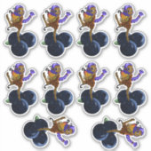 Afrikanisch-amerikanische Fairies und Blaubeeren Aufkleber (Vorderseite)