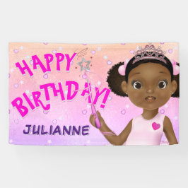 Afrikanisch-Amerikanische Fairy Princess Ballerina Banner