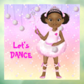 Afrikanisch-Amerikanische Fairy Princess Ballerina Fensteraufkleber (Blatt 3)