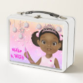 Afrikanisch-Amerikanische Fairy Princess Ballerina Metall Brotdose (Vorderseite)