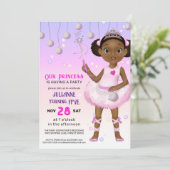 Afrikanisch-Amerikanische Fairy Princess Birthday Einladung (Stehend Vorderseite)