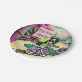 Afrikanisch-Amerikanische Fairy und Anemones zum G Pappteller (Schrägansicht)