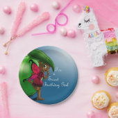 Afrikanisch-Amerikanische Fairy und Apple zum Gebu Pappteller (Party)