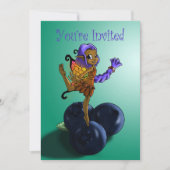 Afrikanisch-Amerikanische Fairy und Blueberry Gebu Einladung (Vorderseite)