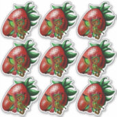 Afrikanisch-Amerikanische Fairy und Erdbeere Aufkleber (Vorderseite)