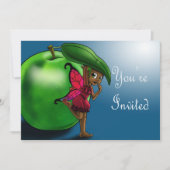 Afrikanisch-Amerikanische Fairy und Grüner Apple z Einladung (Vorderseite)