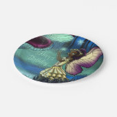 Afrikanisch-Amerikanische Fairy und Pilz zum Gebur Pappteller (Schrägansicht)