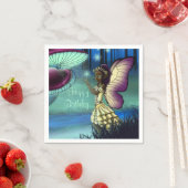 Afrikanisch-Amerikanische Fairy und Pilz zum Gebur Serviette (Beispiel)