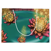 Afrikanisch-amerikanische Fairy und Water Lilies Große Geschenktüte (Rückseite)