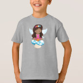 Afrikanisch-Amerikanische Fairy, Waldzucht, Pilz T-Shirt (Vorderseite)
