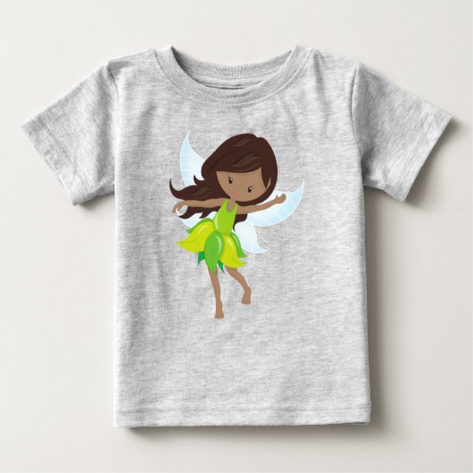 Afrikanisch-Amerikanische Fairy, Waldzucht, Zauber Baby T-shirt (Vorderseite)