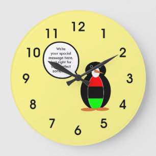 Afrikanisch-Amerikanische Flagge als Gesprächspart Große Wanduhr