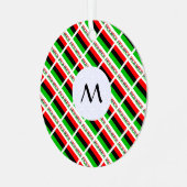 Afrikanisch-amerikanische Flagge geteert erste Run Ornament Aus Metall (Vorderseite links)