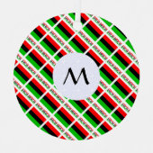 Afrikanisch-amerikanische Flagge geteert erste Run Ornament Aus Metall (Vorderseite)