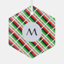 Afrikanisch-amerikanische Flagge geteert Initial H