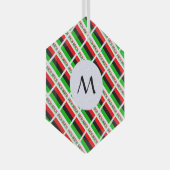 Afrikanisch-amerikanische Flagge geteert Initial H Ornament Aus Glas (Vorderseite Rechts)