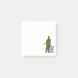 Afrikanisch-amerikanische Frau inspirierende Post- Post-it Klebezettel